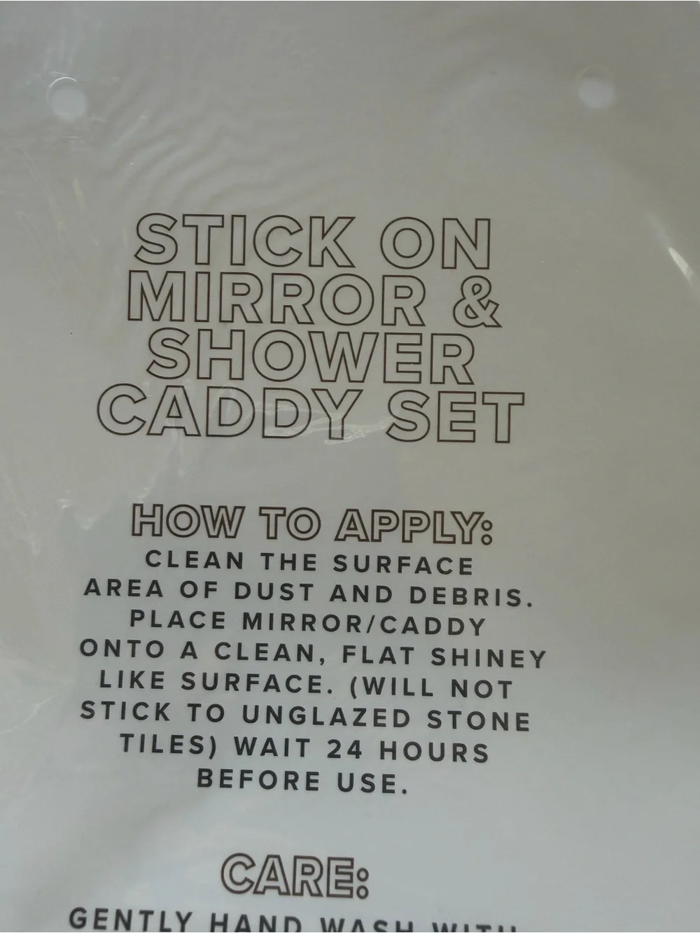 NWT Target Stick-On Bathroom Mirror & Organizer in Light Gray (B)